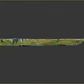 3D Terrain Landscape Featuring Green Meadows Mountains Water Areas And Roads