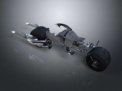 Detailed Custom Motorcycle Chassis Featuring Heavy Duty Frame And Large Tires 3d model