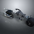 Detailed Custom Motorcycle Chassis Featuring Heavy Duty Frame And Large Tires
