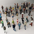 Crowd of Diverse People Standing Together in 3D Rendered Scene