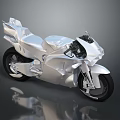 Modern Silver Motorcycle With Sleek Aerodynamic Design Shiny Metallic Body And Reflection