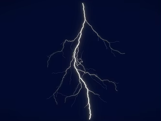 lightning thunder weather 3d model