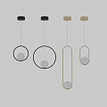 Modern Pendant Light With Gold And Black Metal Frame And White Globe Shade