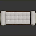 Classic Wooden Frame Leisure Chair With White Tufted Seat And Armrest Cushions