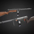Submachine gun Somme M1931 assault rifle 3d model