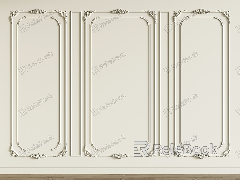 European style wall panel carved wall panel model