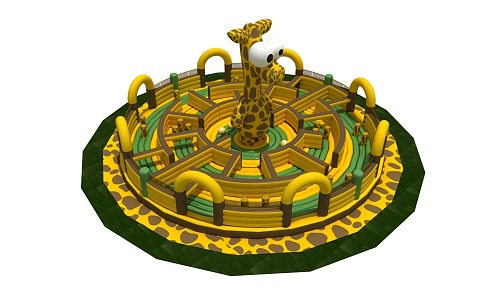 Modern amusement equipment giraffe maze 3d model