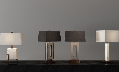 New Chinese Style Table Lamp 3d model