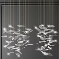 Modern crystal chandelier crystal lamp 3d model