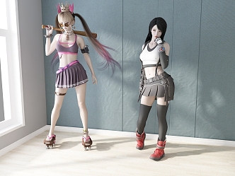 Beauty Game Character Tifa 3d model