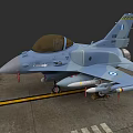 Blue Toy Fighter Jet Model With 111 Number Tail Emblem And Missiles