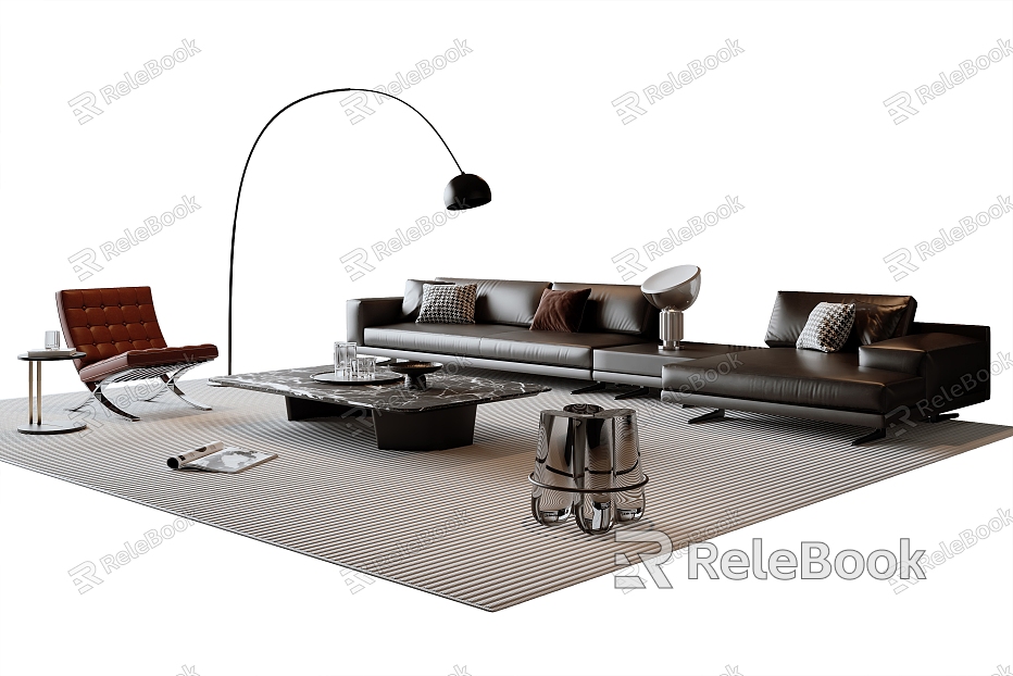 Modern Italian Sofa Coffee Table Combo model