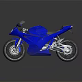 Blue Sporty Motorcycle Featuring Sleek Modern Design Glossy Body And Black Seat