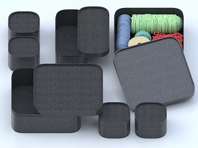 Needle box wool box iron box storage box tool box 3d model