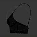 Black Lace Bralette With Delicate Straps And Feminine Fashion Design For Women