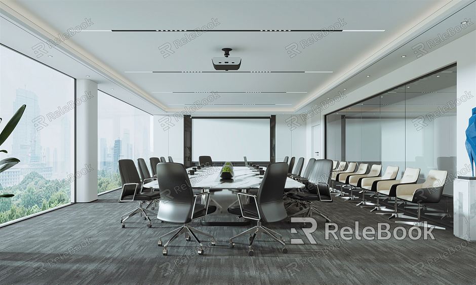 Modern Meeting Room Meeting Table and Chair model