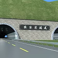 Road Facilities Featuring Stone Wall Tunnel Dual Carriageway Guardrail And Yellow Lane Markings