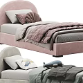 Modern Stylish Single Bed Interior Designs With Gray And Pink Frames And Cozy Bedding