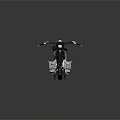 Classic Motorcycle In Black And Silver With Vintage Engine Details And Reflective Studio Background
