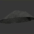 Gray Industrial Material Sample Featuring Fine Mineral Particles And Textured Surface 3d model