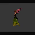 Vibrant Flower Character With Pink Yellow Petals And Green Leaf Body
