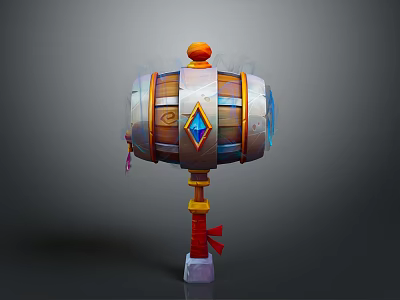 Modern Warhammer Hammer Cartoon Hammer Magic Hammer 3d model
