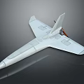 White Streamlined Spacecraft Model With Wings And Rear Thruster For Space Exploration
