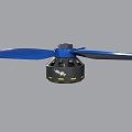 High Quality Blue Drone Propeller With Black Base And Three Blades