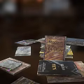 Diverse Open and Stacked Books Collection Featuring Flat Lying Copies and Vintage Covers