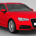 Modern Technology Exhibition Hall Featuring Red Audi A3 Car
