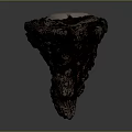 Volcanic Inspired Structure With Glowing Lava Flow And Silver Dome Top