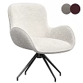Ergonomic Beige Office Chair With Fluffy Fleece Upholstery Black Metal Base And Multiple Color Options