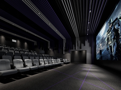 Modern Cinema Hall 3d model