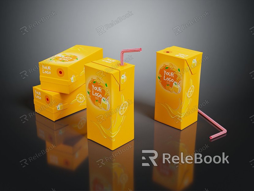 Modern Beverage Beverage Bottle Beverage Can Fruit Juice Fruit Juice Drink model