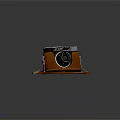 Vintage Capitol Camera With Brown Leather Case Lens And Leather Strap 3d model