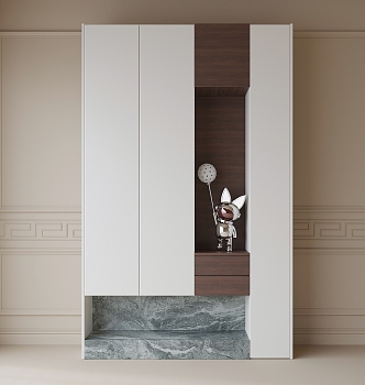 Modern Entrance Shoe Cabinet 3d model