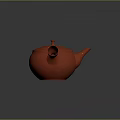 Red Modern Teapot With Smooth Surface And Practical Design For Daily Use 3d model