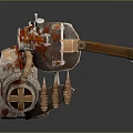 Steampunk Vintage Mechanical Headwear Featuring Red Metallic Finish And Gears Pipes Elements
