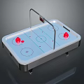 Air Hockey Table with Ice Rink Design Red Pucks Scoreboard and Metal Frame