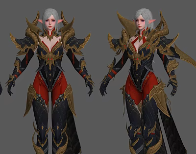 Modern Game Character Elf Beauty 3d model