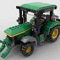 Lego toy building blocks tractor agricultural tool vehicle engineering vehicle 3d model