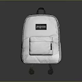 JanSport White Backpack With Front Pocket Simple Design And Stylish Look