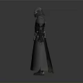 Armored Fantasy Warrior Character With Green Cloak Spiked Gauntlets And Leather Armor