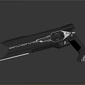 Futuristic Gun With Sleek Black Metal Body And Streamlined Design
