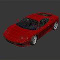 Red Sports Car With Sleek Design Glossy Finish And Silver Wheels