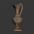 Decorative Copper Vase With Handle And Ornate Base Design For Home Decor