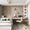 Tatami Bedroom Interior Design With Minimalist Desk Chair Natural Light And Wall Decor
