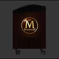 Magnum Ice Cream Display Freezer with Double Glass Door and Mobile Wheels