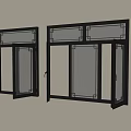 Chinese-style window new Chinese-style window casement window glass window door window bay window floor-to-ceiling window 3d model