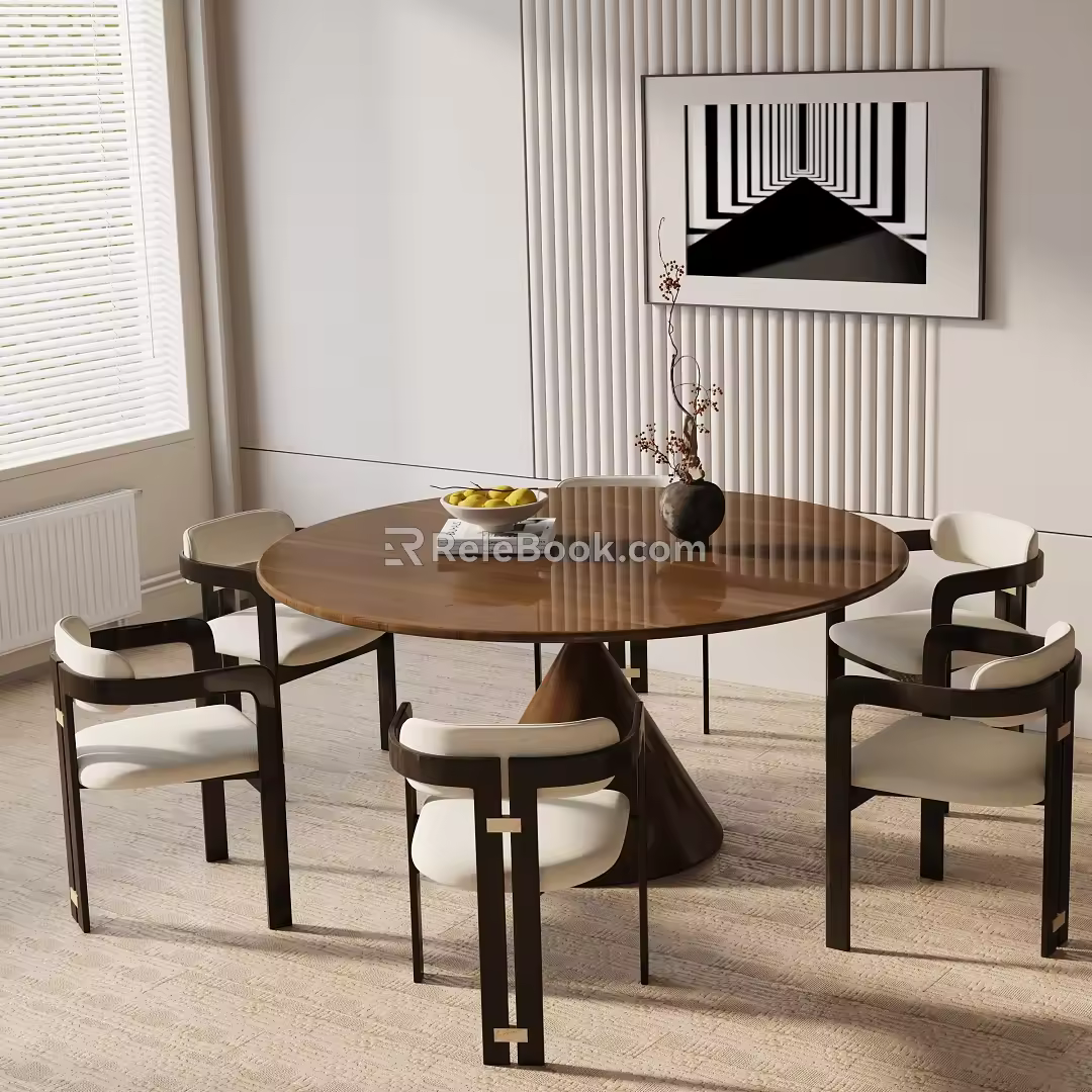 Modern table combination 3d model